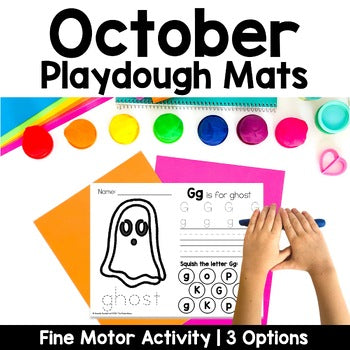 Halloween October Playdough Mats | Fine Motor Tubs | Morning Work