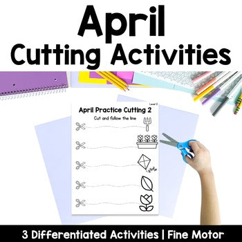 April Cutting Pages | Fine Motor Tubs | Morning Work