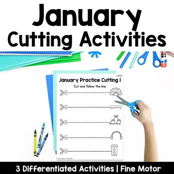 January Cutting Pages | Fine Motor Tubs | Morning Work