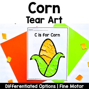 Corn Tear Art Craft | Fall