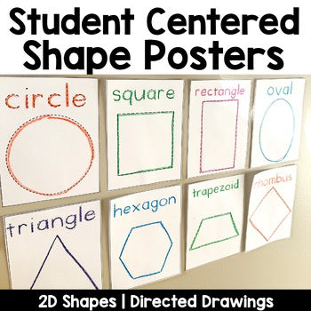 Student Centered Shape Posters | Directed Drawings