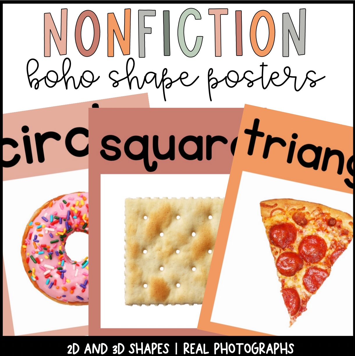 Boho Nonfiction 2D and 3D Shapes | Real Pictures