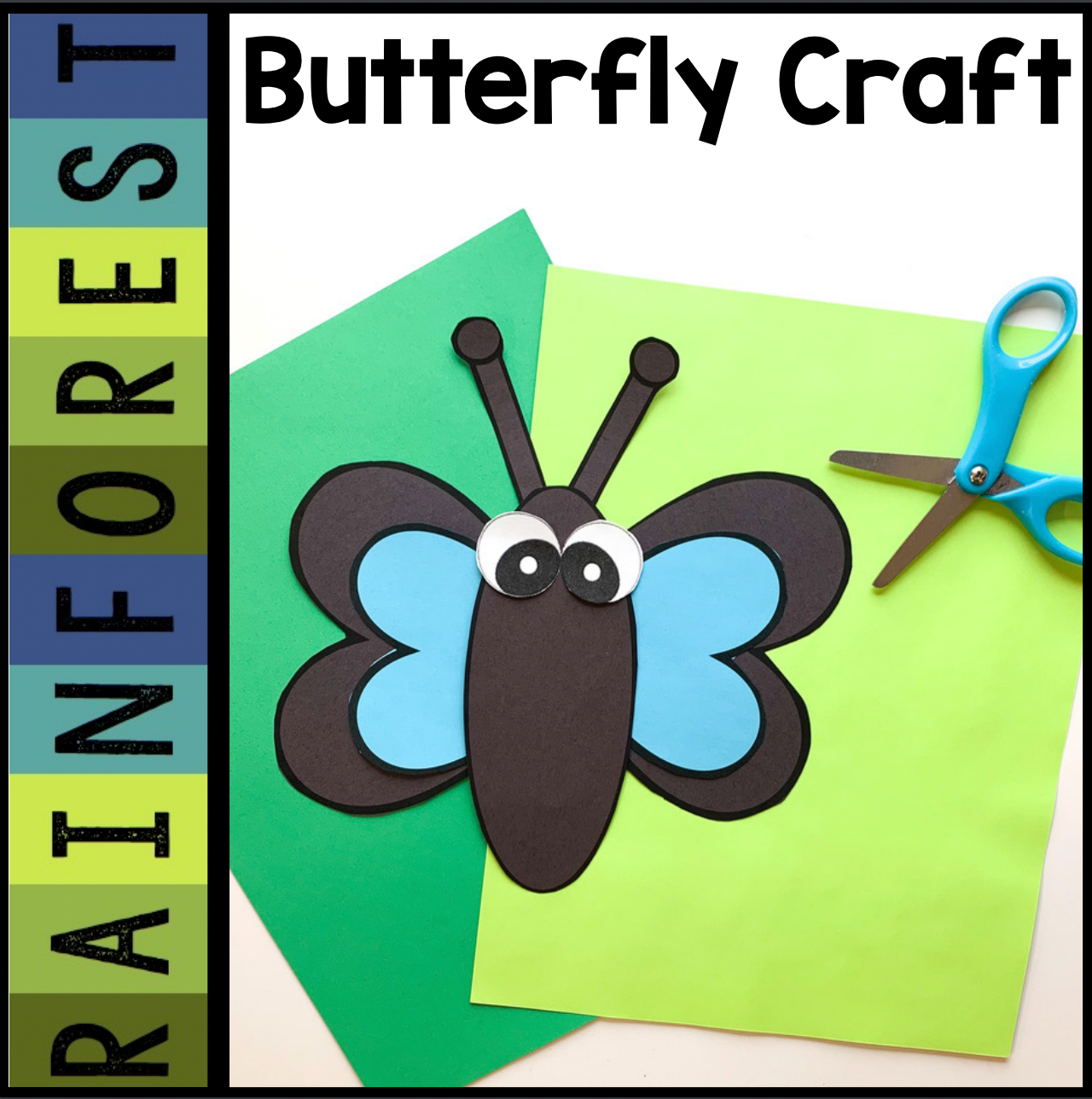 Butterfly Craft | Rainforest | Zoo Animals | Blue Morpho Butterfly